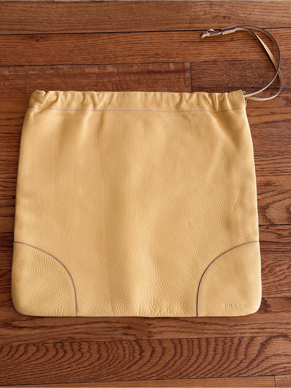 Prada Signature Bucket Bag Clutch Travel Pouch Drawstring Bag